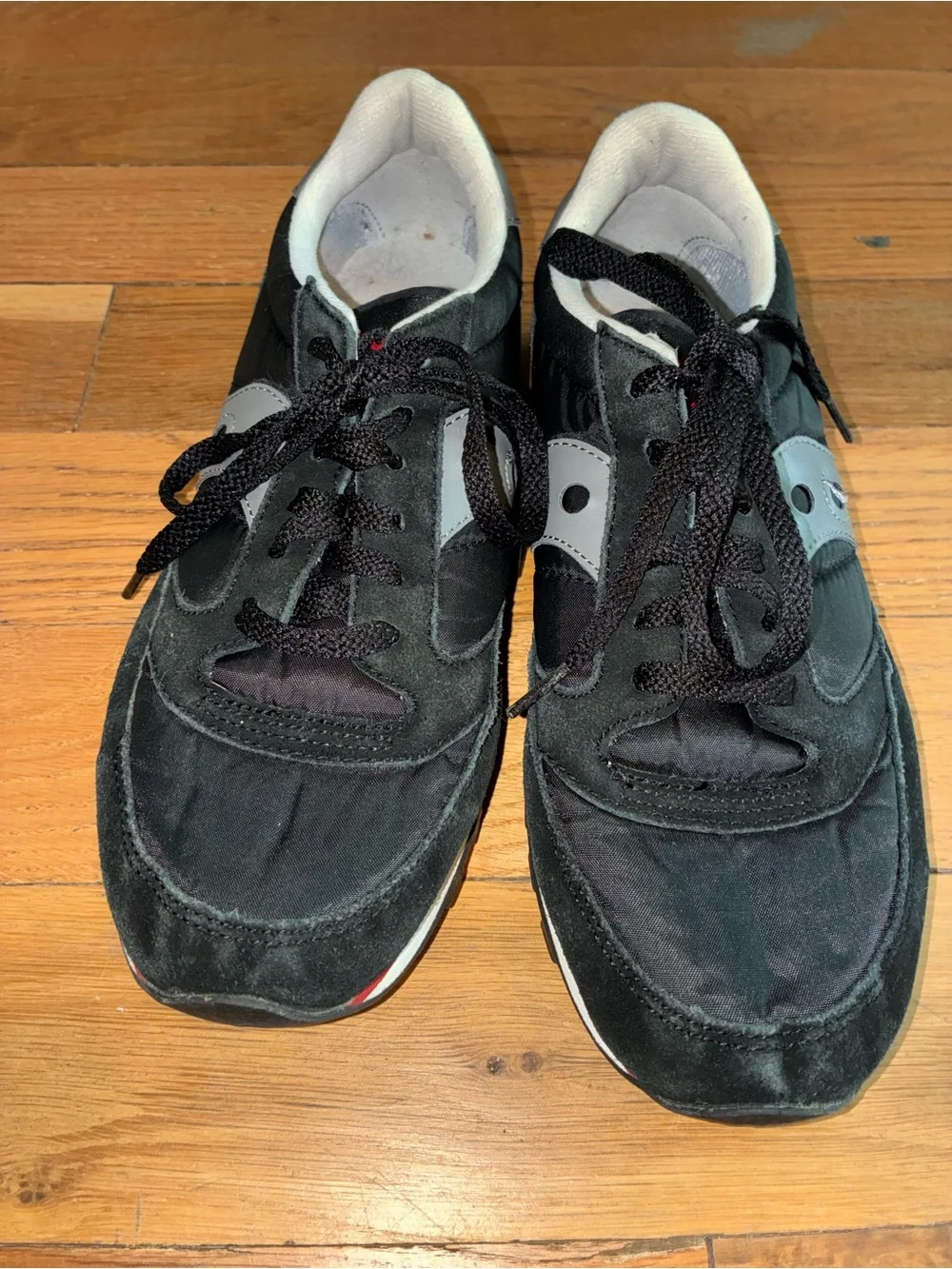 Vintage Woman’s 10  Saucony Jazz Original Black Running Walking Shoes pre owned